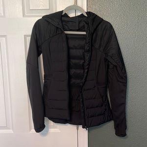 Lululemon jacket size 4. Only worn once. Great light weight but warmer jacket.